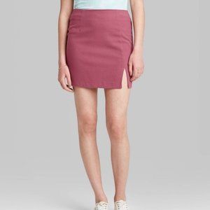 Women's Notch Front A-Line Mini Skirt - Wild Fable Grape Size 2 NWT